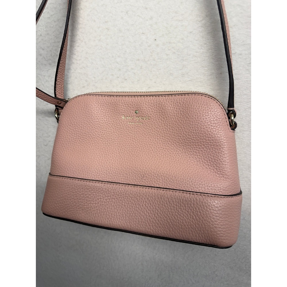 Kate Spade New York Pink Pebbled Leather Dome Crossbody Bag - Picture 1 of 7